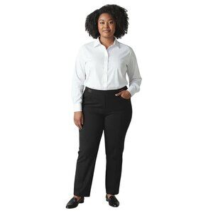 Ellen Tracy Black Straight-Leg Dress Pants Womens Size 8 Business Attire